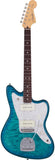 Fender Made in Japan 2024 Hybrid II Jazzmaster Quilt Aquamarine Electric Guitar