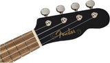 Fender Venice Soprano Uke Black Ukulele Brand NEW