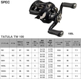 Daiwa TATULA TW 100 Baitcasting Reel