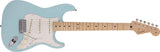 Fender MIJ Junior Collection Stratocaster Maple Satin Daphne Blue Guitar NEW