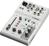 YAMAHA AG03MK2 W White 3ch Live Streaming Mixer USB Audio Interface NEW with BOX