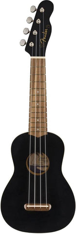 Fender Venice Soprano Uke Black Ukulele Brand NEW