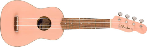 Fender Venice Soprano Uke Shell Pink Ukulele Brand NEW