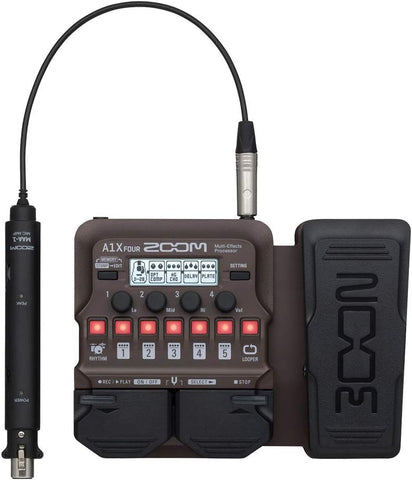 ZOOM A1X FOUR Multi-Effects Pedals Processor for Acoustic Instruments BRAND NEW