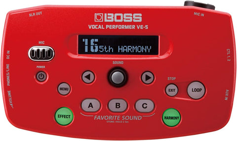 Boss VE-5-RD Vocal Performer Effects Processor Red Brand New Box Express Shippin