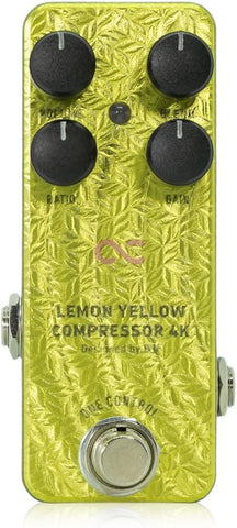 One Control Lemon Yellow Compressor 4K Guitar Effects Pedal Made in Japan