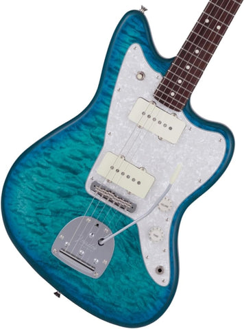 Fender Made in Japan 2024 Hybrid II Jazzmaster Quilt Aquamarine Electric Guitar