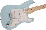Fender MIJ Junior Collection Stratocaster Maple Satin Daphne Blue Guitar NEW
