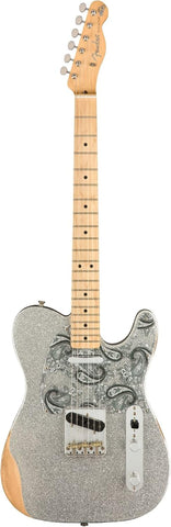 Fender Brad Paisley Road Worn Telecaster Maple Silver Sparkle Guitar Brand NEW
