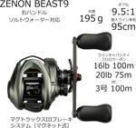 Abu Garcia ZENON BEAST 9 Right Baitcasting Reel