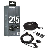 SHURE SE215-K-A High Sound Isolating Earphones Translucent Black Shure Earphones Wired Model 215 In-Ear Monitors