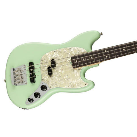 Fender American Performer Mustang Bass Satin Surf Green Brand NEW