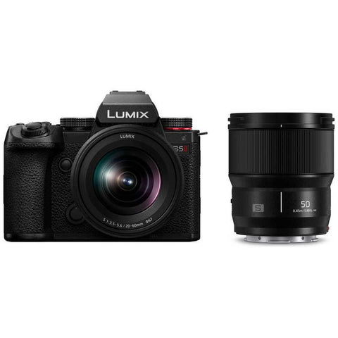Panasonic mirrorless single-lens camera LUMIX S5II double lens kit DC-S5M2W black