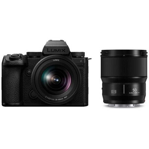 Panasonic Mirrorless Single Lens Camera LUMIX S5IIX Double Lens Kit DC-S5M2XW Black