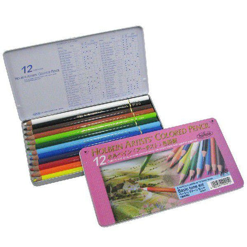 Holbein Artist Colored Pencils 12 Color Set Basic Tone Basic Colors