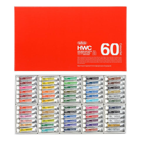 Holbein transparent watercolor paint 60 color set 5ml No. 2 tube