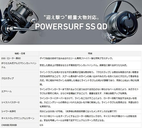 Daiwa POWERSURF SS 4000QD Surf Casting Reel – EX TOOLS JAPAN, High quality  tools from Japan