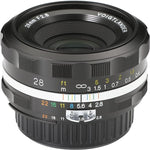 VOIGTLANDER COLOR-SKOPAR 28mm f2.8 SL IIS Nikon AI-S Lens (BLACK RIM)